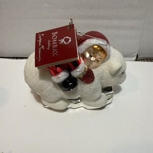 Bombay Company‎ Kid Riding Polar Bear Christmas Ornament With Tag